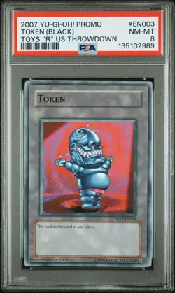 Ojama Black Token TKN2-EN003 Toys "r" Us Throwdown Promo Yugioh PSA 8 *989 - Image 1