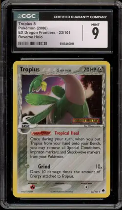 Pokemon Tropius EX Dragon Frontiers Reverse Holo Rare #23 CGC 9 Mint - Image 1