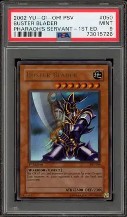 Yu-Gi-Oh! Buster Blader Pharaoh's Servant 1st Edition Ultra Rare PSV-050 PSA 9 - Image 1