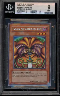Yu-Gi-Oh! Exodia The Forbidden One Dark Duel Stories Promo DDS-003 BGS 9 Mint - Image 1