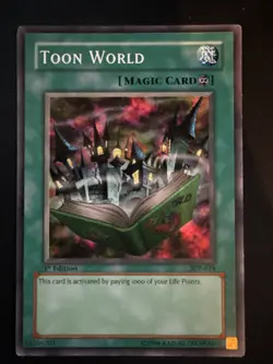 Toon World SDP-024 1st Edition LP Yu-Gi-Oh Pegasus Starter Deck Spell - Image 1