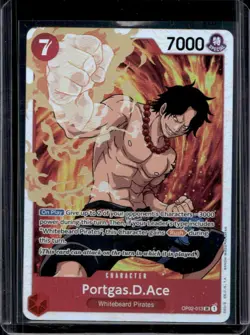 2022 One Piece Paramount War Portgas.D.Ace Super Rare #OP02-013 - Image 1