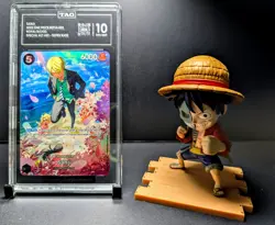 One Piece TCG | Sanji SP | ST14-003 | TAG 10 | NM+ | Not PSA - Image 1