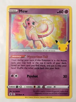 Pokemon Card Celebrations Set Mew 011/025 Holo Rare NM - Image 1