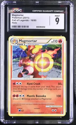 CGC 9 MINT Magmortar 2011 Call of Legends 16/95 Holo Pokemon Card - Image 1