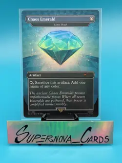 Chaos Emerald (7036) Blue Foil - Lotus Petal - Sonic Secret Lair - Magic MTG - Image 1