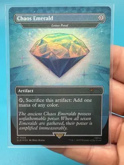Chaos Emerald (7036) Blue Foil - Lotus Petal - Sonic Secret Lair - Magic MTG - Image 3