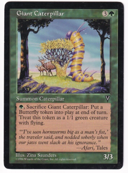 Giant Caterpillar Visions #108 Magic The Gathering 1997 MTG Single - Image 1