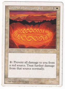 Circle Of Protection Red 5th Edition #20 Magic The Gathering 1997 MTG Single - Image 1