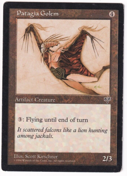 Patagia Golem Mirage #313 Magic The Gathering 1996 MTG Single - Image 1
