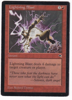 Lightning Blast Tempest #185 Magic The Gathering 1997 MTG Single - Image 1