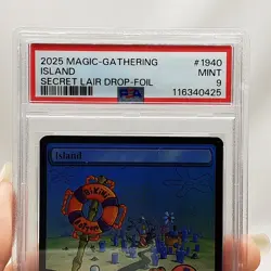 MTG - Secret Lair - Island - #1940 - Foil - Graded PSA 9 - Image 3