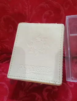 5x Commander Storage Deck Box 2 Magnetic 100 Sleeves 1 Fold White Red Mana Mtg - Image 2