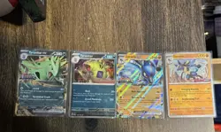 Pokemon Prismatic Evolutions Lucario Tyranitar ex Premium Collection Stamp Promo - Image 1