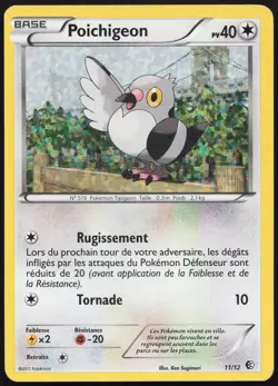 Carte Pokemon Poichigeon 11/12 Holo Promo McDonald's 2012 Francais - Image 1