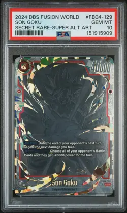 2024 DRAGON BALL SUPER CARD GAME FUSION WORLD ULTRA LIMIT SON GOKU PSA 10 - Image 1