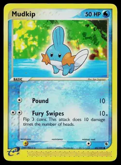 Pokemon Card Ruby & Sapphire Mudkip 60/109 Common - Image 1