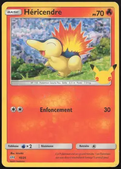 Carte Pokemon Hericendre 10/25 Holo Promo McDonald's 2021 Francais - Image 1