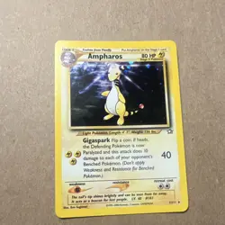 Pokemon Ampharos Neo Genesis 11/111 Holo Rare English 80 HP Card 2000 - Image 1
