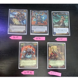 Blizzard World of Warcraft TCG 5 Card Lot Tirion Jaina Muradin Grok'thol Grell - Image 1