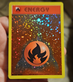 Pokemon TCG Fire Energy Holo Lot English Vintage 2000 Card by Ken Sugimori - Image 1