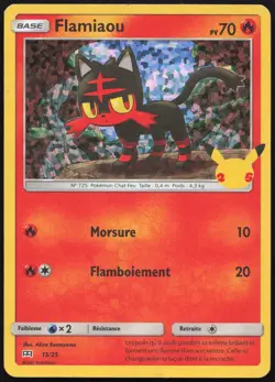 Carte Pokemon Flamiaou 15/25 Holo Promo McDonald's 2021 Francais - Image 1