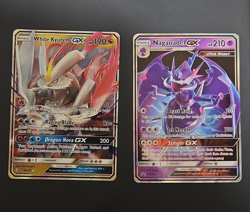 Pokemon GX Holo Card Lot White Kyurem Naganadel Ultra Beast 2 Cards - Image 1