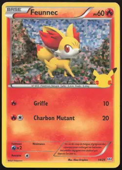 Carte Pokemon Feunnec 14/25 Holo Promo McDonald's 2021 Francais - Image 1