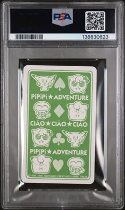 1998 POKEMON PIPIPI ADVENTURE PLAYING CARDS 6 OF HEARTS PSA 10 - Image 2
