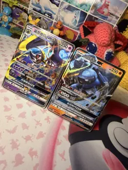Pokemon Lunala GX, Bastiodon GX Lot (2 Cards) Chinese GX Holo - Image 1