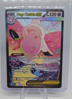 Pokemon Mega Clefable EX Holo Stage 1 Card POR 119/088 HP 320 120+ ATK - Image 1