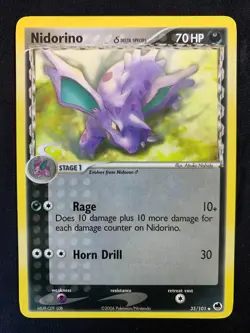NIDORINO (DELTA SPECIES) - 35/101 - DRAGON FRONTIERS - POKEMON CARD - LP - Image 1