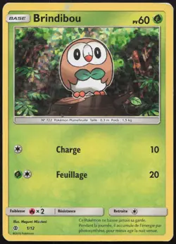 Carte Pokemon Brindibou 1/12 Holo Promo McDonald's 2017 Francais - Image 1