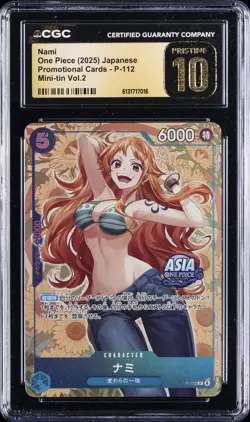 2025 ONE PIECE JAPANESE PROMO CARDS MINI-TIN VOL.2 #P-112 NAMI CGC 10 PRISTINE - Image 1