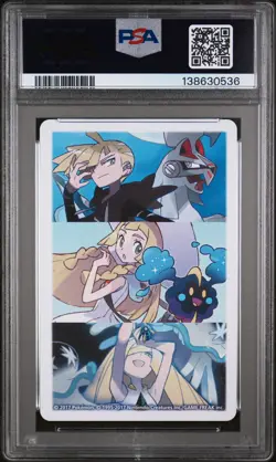 2017 POKEMON PLAYING CARDS LILLIE, GLADION & LUSAMINE JACK OF CLUBS PSA 10 - Image 2