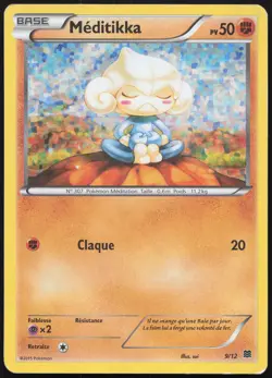 Carte Pokemon Meditikka 9/12 Holo Promo McDonald's 2015 Francais - Image 1