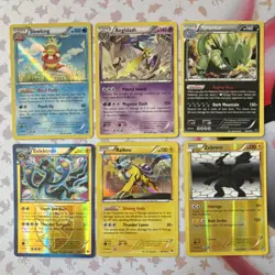 Pokemon TCG 6 Card Lot Holo Slowking Aegislash Tyranitar Eelektross Raikou - Image 1
