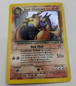 2000 Vintage Pokemon Dark Charizard Holo Card Team Rocket 4/82 - Image 1