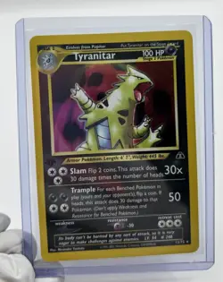 Vintage Nongraded TYRANITAR 12/75 Neo Discovery Holo Pokemon Card Edition 1 - Image 4