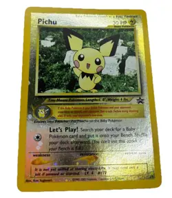 Vintage Pokemon Pichu TCG Reverse Holo Card 35 WOTC Promo Black Star Promo - Image 1