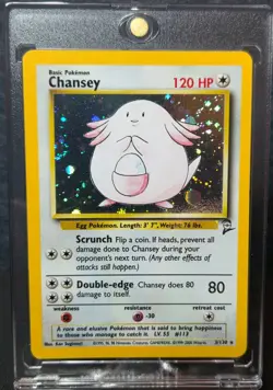Chansey Base Set 2 - 3/130 Holo Rare with swirl 🌀2000 Vintage Pokemon Card LP* - Image 1