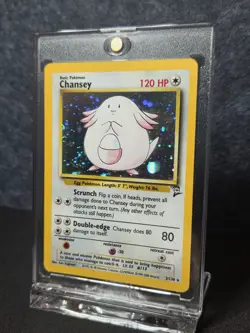 Chansey Base Set 2 - 3/130 Holo Rare with swirl 🌀2000 Vintage Pokemon Card LP* - Image 2