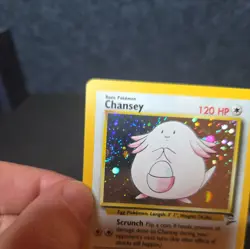Chansey Base Set 2 - 3/130 Holo Rare with swirl 🌀2000 Vintage Pokemon Card LP* - Image 4