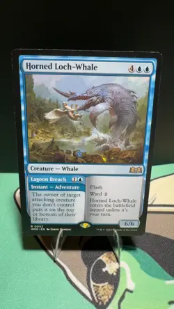 Horned Loch-Whale 53 Rare Promo Pack: Wilds of Eldraine Magic: The Gathering NM - Image 1