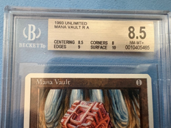 MTG 4th Edition, Mana Vault! 1995 Vintage Magic, Graded 8.5! - Image 1