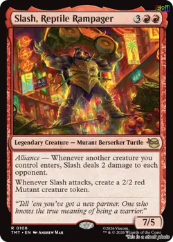 Slash, Reptile Rampager [TMT - 108] - NM [Foil] TCG MTG - Image 1