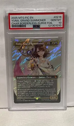 Yuna, Grand Summoner Borderless Surge Foil Final Fantasy Magic the Gathering - Image 1