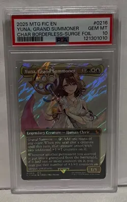 Yuna, Grand Summoner Borderless Surge Foil Final Fantasy Magic the Gathering - Image 4