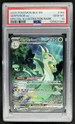 2025 Pokemon Black Bolt Serperior ex Special Illustration Rare #164/086 PSA 10 - Image 1