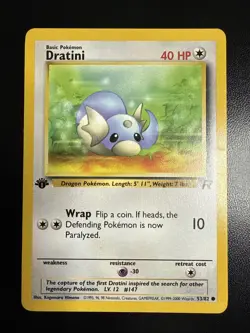 Dratini 53/82 Common 1st Edition Team Rocket Pokemon Card - Image 1